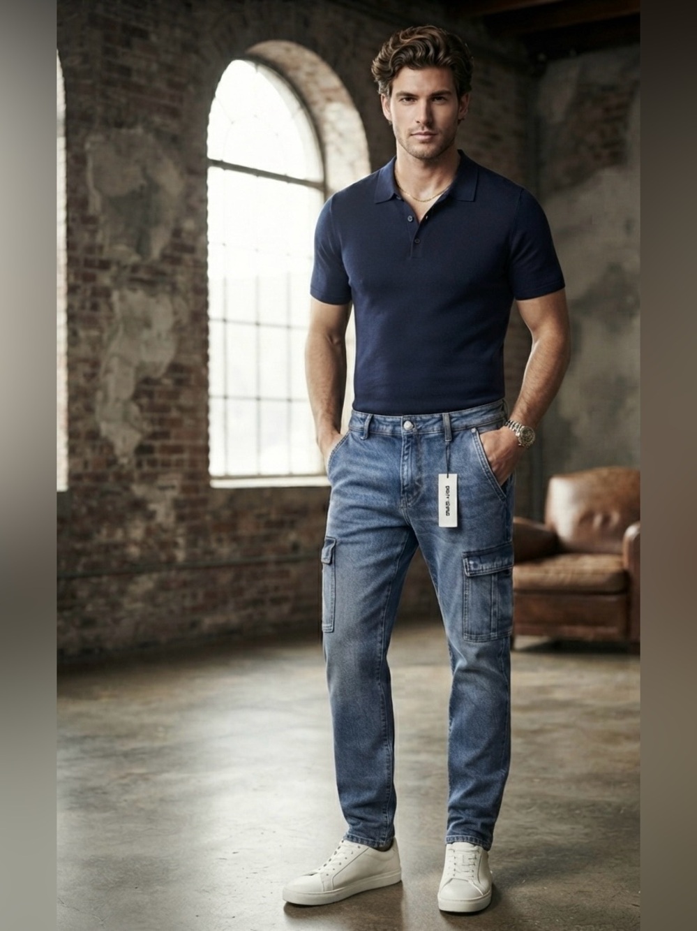 DKNY Light Blue Relaxed Fit Delancey Jeans , size 34 x 32 New